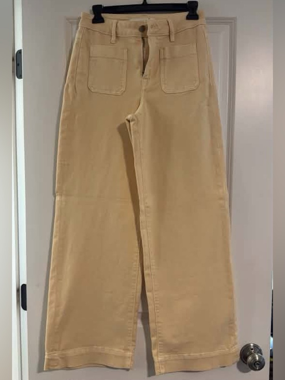Altar'd State Pale Yellow Pants with Front Buttons